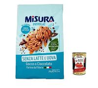 Misura Biscotti con Gocce di Cioccolato Privolat Lot de 3 biscuits avec copeaux de chocolat sans lait ni œufs 290 g + Polpa Italian Gourmet 400 g