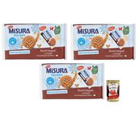Misura Dolcesenza, Biscotti Integrali con Cereali, biscuits entiers avec céréales, sans sucre ajouté, 280 g, boîte italienne Gourmet Polpa di Pomodoro 400 g