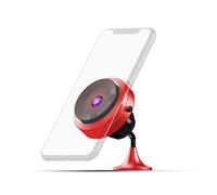 MISURA MA05- Support pour téléphone portable avec ventouse et chargement sans fil QC3.0 - RED