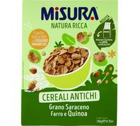Misura Naturìcca Céréales au sarrasin, épeautre et quinoa - Plant Based - Source de phosphore et de magnésium - Convient aux végétaliens - Lot de 350 g avec papier certifié FSC