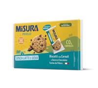 Misura Privolat Biscuits avec céréales et gouttes de chocolat | Sans lait ni œufs | Farine italienne | Papier certifié FSC | 6 portions de 6 biscuits