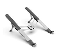 MISURA Support ergonomique ME25 pour ordinateur portable avec 6 positions réglables pour ordinateurs portables de 10 à 15,6 pouces, argenté, 25 x 18 x 5-12 cm