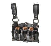 MISUVRSE Accessoires de sorcière médiévale Renaissances fantastiques magiciens faits à la main Potion Ceinture Potions Potions Potions pour costume événement Steampunk Costume Set, Noir , taille