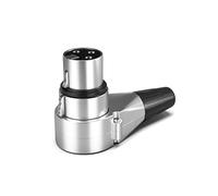 MISUVRSE Adaptateur coudé XLR à 3 broches, connecteur métallique robuste à 3 broches, prise microphone, mâle/femelle, prise multidirectionnelle, adaptateur XLR durable