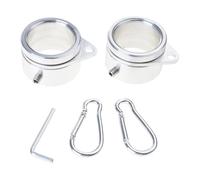 MISUVRSE Anneaux pour mâts de drapeau - Qualité avion - Construction en aluminium - Mousqueton en acier inoxydable - Ajustement de 0 à 20,3 cm - Mâts de drapeau marine - Fanion météo - Accessoires