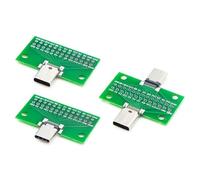 MISUVRSE Carte adaptateur USB 3.1 type C 2 côtés 2 x 13 broches vers 2 ports de 54 mm pour prototypage et analyse de circuit, convertisseur d'interface USB C avec deux orientations