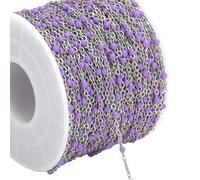 MISUVRSE Chaîne en Acier Inoxydable De 2M Bijoux Colorés Fabrication Bijoux Perlés Adaptés Projet Chaîne Collier