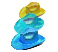 MISUVRSE Chapeau de cowboy Western Fantasy Lunettes de soleil pour enterrement de vie de jeune fille Carnaval Sois le centre de l'attention