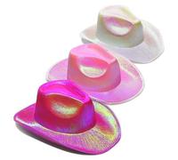 MISUVRSE Chapeau de cowboy Western Fantasy Lunettes de soleil pour enterrement de vie de jeune fille Carnaval Sois le centre de l'attention