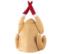 MISUVRSE Chapeau de Noël amusant en peluche en forme de dinde - Accessoire amusant pour Thanksgiving, carnaval, fête - Mignon pour adultes - Amusant pour homme et femme