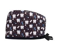 MISUVRSE Chapeau d'infirmière pour médecin, bonnet médical rond respirant pour salon de beauté, hôpital, turban de travail d'infirmière, J, Taille unique