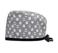 MISUVRSE Chapeau d'infirmière pour médecin, bonnet médical rond respirant pour salon de beauté, hôpital, turban de travail d'infirmière, K, Taille unique