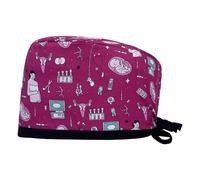 MISUVRSE Chapeau d'infirmière pour médecin, bonnet médical rond respirant pour salon de beauté, hôpital, turban de travail d'infirmière, b, Taille unique