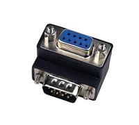 MISUVRSE DB9pin 90 degrés VGA 9 broches adaptateur connecteur mâle vers femelle DB9 RS232 DB9P coupleur convertisseur