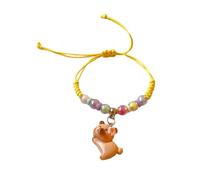 MISUVRSE Élégant bijou Capybaras en résine, tissage à la main, convient pour la mode quotidienne ou les occasions spéciales, taille unique, Comme décrit