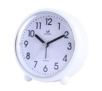 MISUVRSE Élégant réveil analogique de 10,2 cm silencieux, veilleuses sans tic-tac, fonctionne à piles pour la décoration de la maison ou du bureau, horloge sans tic-tac