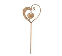 MISUVRSE En forme de cœur Rusty Iron Garden Stake Météo Empêche les décors moulus en plein air pour cadeau de mariage, pelouse, patios, fer art des taches d'animaux Ornement