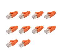 MISUVRSE Fiche de module RJ45 Cat7 plaqué or 50 μ de qualité supérieure avec blindage métallique pour un transfert de données sûr et stable - Câble d'alimentation à sertir