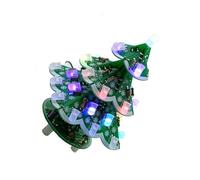 MISUVRSE Kit de bricolage pour sapin de Noël à LED avec exercices de soudure, projet de montage électronique, décoration de lumière de flux LED, kit de soudure électronique