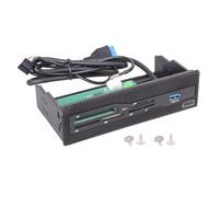 MISUVRSE Lecteur de cartes USB 3.0 pour boîtier, panneau avant, plusieurs fonctions, design interne, prend en charge les petites cartes mémoire, lecteur de photographes