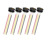 MISUVRSE Lot de 5 interrupteurs à bascule ronds lumineux 12 V 20 A avec fixation d'interrupteurs de fil électrique pour une utilisation dans l'industrie automobile et maritime électricien