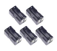 MISUVRSE Lot de 5 supports de piles AA avec connexion à clipser - Boîte de rangement pratique AA en plastique avec connexion 9 V - Récipient double couche