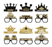 MISUVRSE Lot de 6 verres en papier pour déguisement ou fête du Nouvel An, accessoires de fête karaoké, accessoires de cosplay