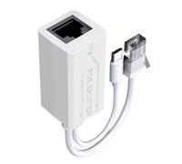 MISUVRSE Low Profile Micros USB/Type C PoE Splitter Convertisseur de tension de 40 V à 5 V avec design compact pour appareils de sécurité, câble Ethernet alimentation