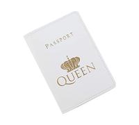 MISUVRSE Porte-cartes Combo en cuir PU pour passeports anti-poussière pour femmes hommes accessoires de voyage, blanc, 10x14 cm