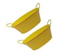 MISUVRSE Pot de fleurs ovale élégant avec double poignée pour plantes grasses, décoration de bureau ou de maison