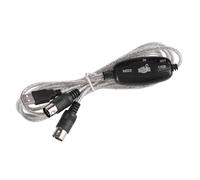MISUVRSE Studio Câble convertisseur USB 5 broches 2 canaux pour ordinateur portable, claviers, musique, synthétiseur, facile à utiliser