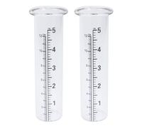 MISUVRSE Tube en verre transparent pour l'extérieur - Pluviomètre décoratif - Accessoires d'irrigation pour jardin et herbe