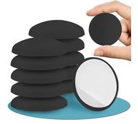 Misuyue 10pcs Butee de Stop Porte Murale 50 x 10mm - Arret de Porte Adhesive - Butées de Poignée élastiques Silicone pour Protection Poignee porte Murs et Meubles - Noir
