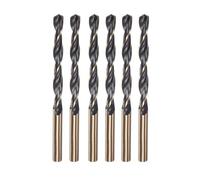 Misuyue Foret Metal 6 mm, 6pcs HSS Hélicoïdaux Forets Meche Metal Professional pour Cuivre Fer Inox Alliage Aluminium Bois, Standard DIN 338