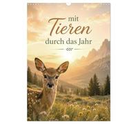 Mit Tieren durch das Jahr (Wandkalender 2027 DIN A3 hoch), CALVENDO Monatskalender: Tierische Momente in liebevoll eingefangenen Bildern.