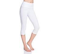 MITAAMI - Legging Court de Sport - Taille Haute/empiècement Gainant - LWP342 - Blanc - 38