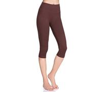 MITAAMI - Legging Court de Sport - Taille Haute/empiècement Gainant - LWP342 - Marron - 46
