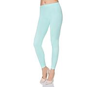 MITAAMI - Legging Long pour Femme P25 - très Doux/Confortable - Grandes Tailles - Taille 48 - Menthe