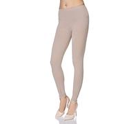 MITAAMI - Legging Taille Haute - Femme - Taille Gainante/Effet Amincissant - Grande Taille - Taille 48 - Beige