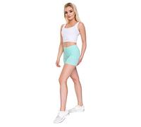 MITAAMI PSL5 Short de cyclisme en coton ultra doux extensible pour femme - Vert - 38