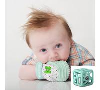 Mitaine de dentition et hochet cube