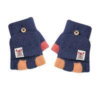 Mitaine Femme Chaude Polaire Femme Noire d'hiver pour enfants chauds extensibles pour enfants en pour garçons ou filles Mitaines Longues Femme Hiver Femmes Longs (Navy, One Size)