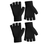 Mitaine Femme,Gants Femme Hiver,Mitaines Femme,Mitaine Homme,Mitaine Femme Chaude,Gants Chauffants Femme,Gants Sans Doigts Femme,Mitaine Noire,Mitaine Femme Laine,Gants Demi-Doigts De Vélo,2pcs