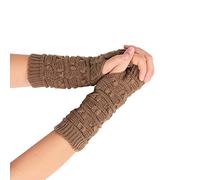 Mitaine Femme Mitaines Gants Chauffantes De Contention Chaud Hiver Longs Rouge Fingerless Gloves Cuir sans Doigts Noir Coton Laine