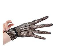 Mitaine Noire Cuir de conduite d'été aux pour femmes en résille en BK Gan Sans Doigt Laine (Black, One Size)