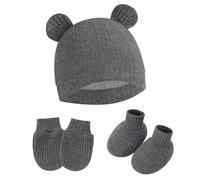 Mitaines à main pour nouveau-nés, chapeau de pépinière, chaussures pour garçon et fille, ensemble de mitaines et chaussettes pour bébés