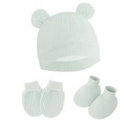 Mitaines à main pour nouveau-nés, chapeau de pépinière, chaussures pour garçon et fille, ensemble de mitaines et chaussettes pour bébés