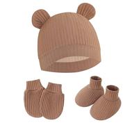 Mitaines à main pour nouveau-nés, chapeau de pépinière, chaussures pour garçon et fille, ensemble de mitaines et chaussettes pour bébés