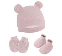 Mitaines à main pour nouveau-nés, chapeau de pépinière, chaussures pour garçon et fille, ensemble de mitaines et chaussettes pour bébés