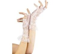 Mitaines blanches dentelle femme taille unique Blanches G